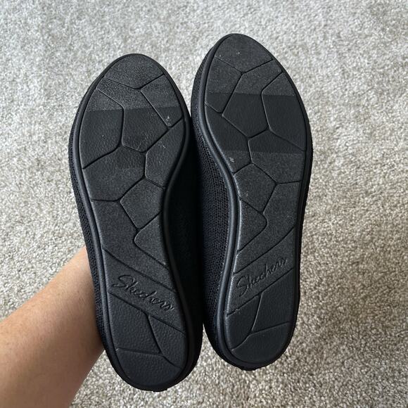 Skechers Ballet Flats Women 10 Shoes Slip On Stretch Knit Memory Foam Loafers - Picture 6 of 11